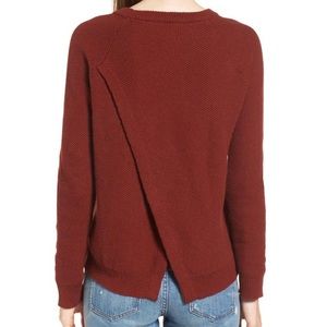 Madewell Burgundy Crossback Sweater S •